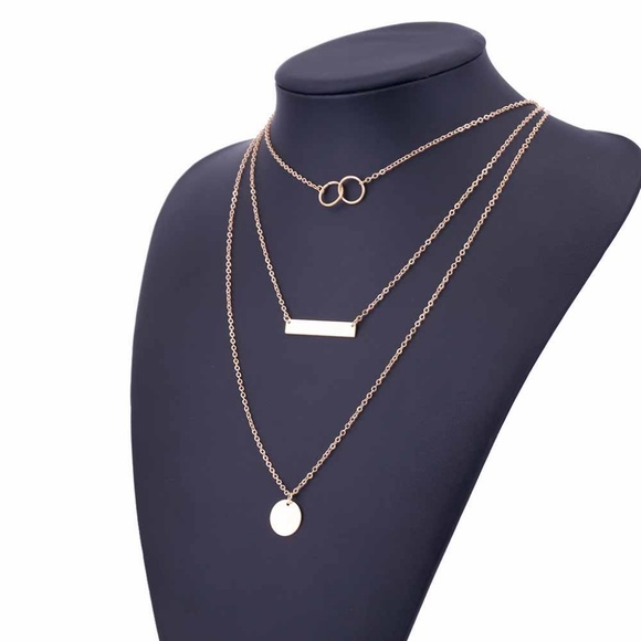 ❤️ 3/$30 Layered Bar & Coin Necklace - Picture 4 of 7